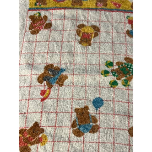 Vintage 1986 Fieldcrest Hand Towel Mrs. Grossman Stickers Bears USA Estate - Picture 3 of 5